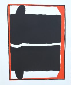 José Guerrero - "Rojo y negro" litografía