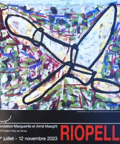 Jean Paul Riopelle - "Le Cygne" cartel original exposición en la Fondation Maeght en 2023