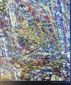 Jean Paul Riopelle - "Sans titre 1.950" cartel original exposición en la Fondation Maeght en 2.023