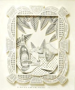 Fernando Bellver - "Kalena Café Bar, Manaos" Composición tridimensional con madera, poliester y grafito, enmarcado