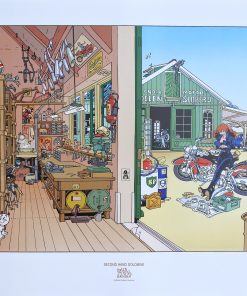 Henk Kuijpers - "Second hand goldmine" cartel original editado por Griffioen Grafiek Amsterdam en 1995