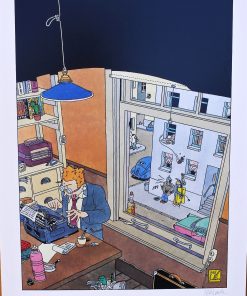 Joost Swarte - "De muziekcriticus" (crítico musical), serigrafía, edición limitada y firmada a lapiz