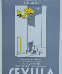 Joost Swarte - "Swarte y su arte" cartel original exposición en la fundación Luis Cernuda de Sevilla, edición limitada y firmada a lapiz