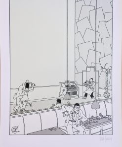 Joost Swarte - "De Spiegel" (El espejo) serigrafía, edición limitada y firmada a lapiz