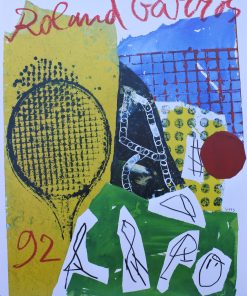 Jan Voss - "Roland Garros 1992" cartel oficial torneo de tenis