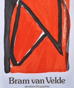 Bram Van Velde - "Dernières lithographies" cartel original exposición en Galerie Maeght Paris en 1982