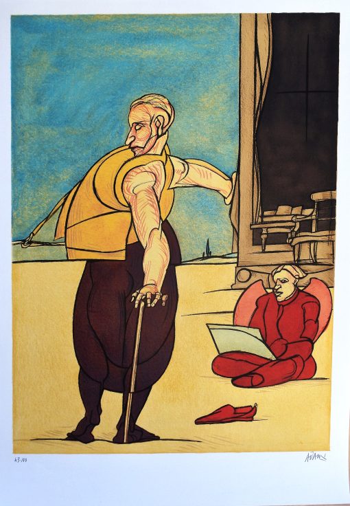 Valerio Adami - "Angelus, 1982" litografia