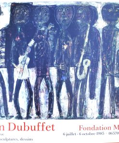 Jean Dubuffet - "Jazz band" cartel original exposición en Fondation Maeght Saint Paul en 1985