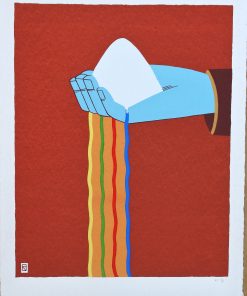 Andrés Rábago, El Roto - "Fluidos" serigrafia sobre papel artesanal