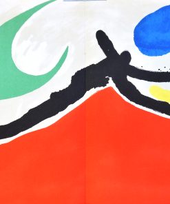 Joan Miro - "Tapis de Tarragona VI" 1972, litografía doble página perteneciente al libro Tapis de Tarragona editado por Sala Gaspar Barcelona en 1972