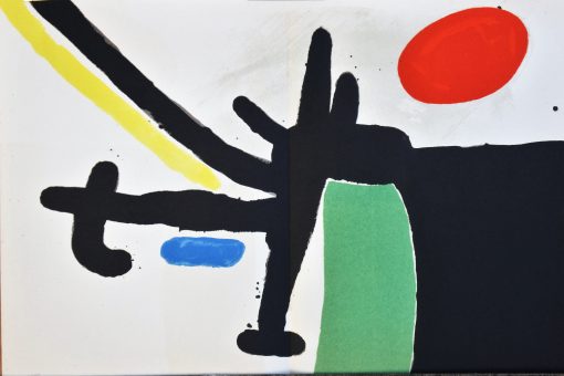Joan Miro - "Tapis de Tarragona VIII" 1972, litografia doble página perteneciente al libro Tapis de Tarragona editado por Sala Gaspar Barcelona