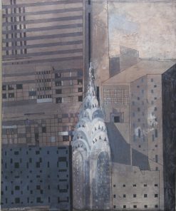 Jorge Castillo - "El capuchón del Chrysler building, New York" pintura acrílico lienzo