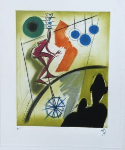 Alvaro Delgado - "Equilibrista, Suite El Circo, 2003" grabado aguafuerte