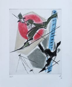 Alvaro Delgado - "Funambulista, Suite El Circo, 2003" grabado aguafuerte