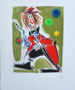Alvaro Delgado - "Payaso, Suite El Circo, 2003" grabado aguafuerte