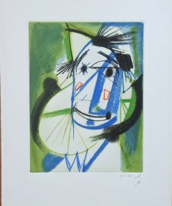 Alvaro Delgado - "Payaso II, Suite El Circo, 2003" grabado aguafuerte
