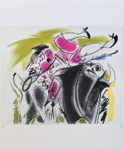 Alvaro Delgado - "Poema del toreo, la cogida" grabado aguafuerte