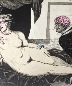 Fernando Bellver - "Venus recreándose con el amor y la música" grabado aguafuerte