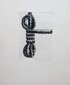 Jose Caballero - "Cuerda con nudo" grabado aguafuerte y gofrado