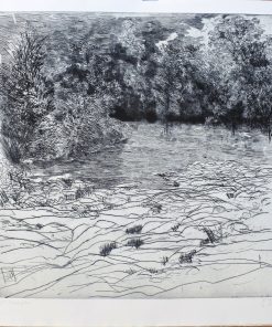 Enrique Ortiz - "Paisaje nevado" grabado aguafuerte