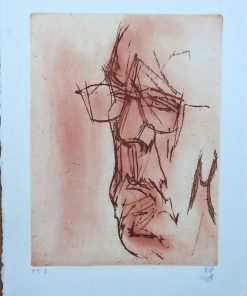 Alvaro Delgado - "Retrato de Camilo José Cela" grabado aguafuerte