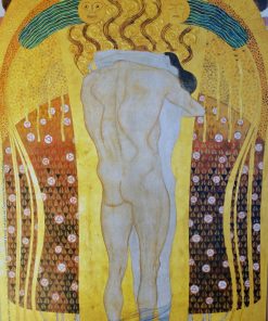 Gustav Klimt - "The kiss of the whole world" detalle del friso de Beethoven exposición artistas de la Secession de Viena