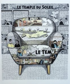 Fernando Bellver - "El sillón de Tintín" litografía