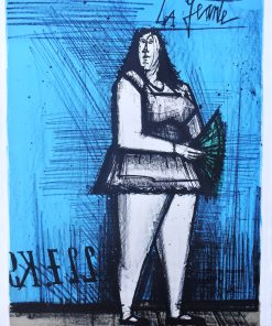 Bernard Buffet - "La Géante" serie mon cirque, litografía