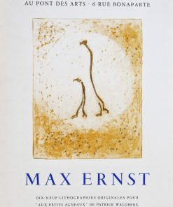 Max Erns - "Dix-neuf lithographies pour aux petits agneaux" cartel original exposición la Galerie Lucie Weill Paris en 1971