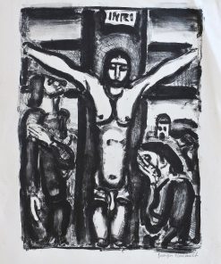 Georges Rouault - "Crucifixion" 1932, litografía sobre papel china volant