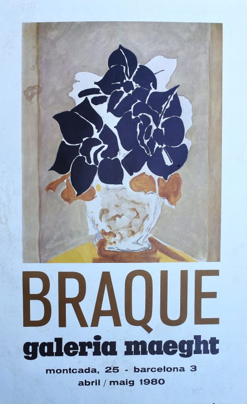 Georges Braque - "Exposición 1980" cartel original exposición en Galería Maeght Barcelona en 1980