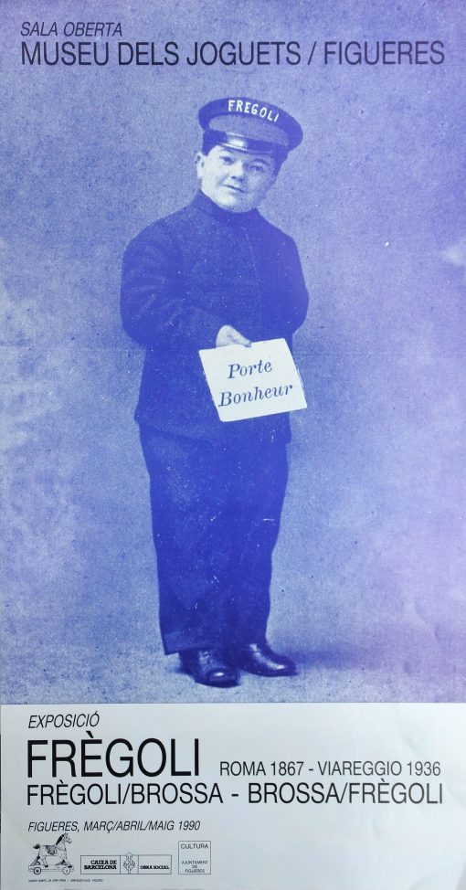 Joan Brossa - "Frégoli" cartel original exposición en el Museu dels joguets de Figueras en 1990