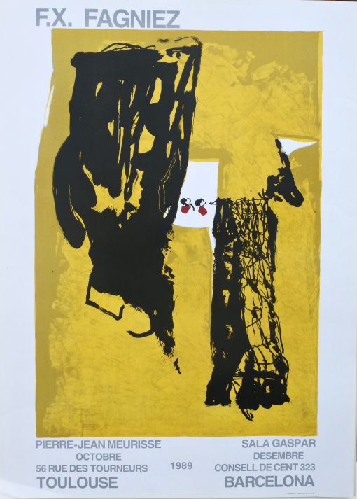 François Xavier Fagniez - "Expo 1989" cartel original exposición en Toulouse y Barcelona en 1989