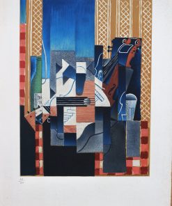 Juan Gris - "Violon et guitare" Reproducción litográfica, numerado 111/200 y sin firmar. Impreso por Mourlot