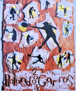 Jane Hammond - "Roland Garros 2003" cartel original torneo de tenis
