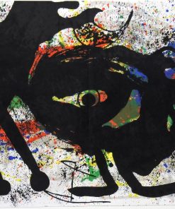 Joan Miró - "DLM 203 Provocation du hasard II" 1973, litografía papel Rivoli, enmarcado