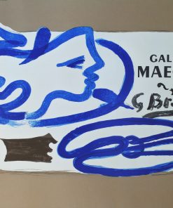 Georges Braque - "Galerie Maeght" Cartel litográfico original editado por la Galerie Maeght Paris