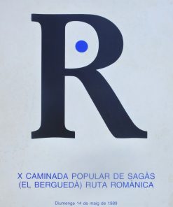 Joan Brossa - "Caminada popular de Sagás" cartel original publicado en 1989