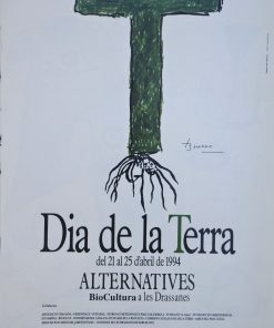 Joan Brossa - "Dia de la Terra" cartel original editado en 1994