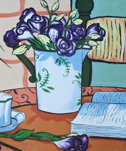 Marc Jesús - "Jarrón con flores" litografía