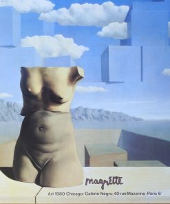 René Magritte - "Les Marches de l´été" cartel original Art 1980 Chicago presentado por la Galerie Negru Paris