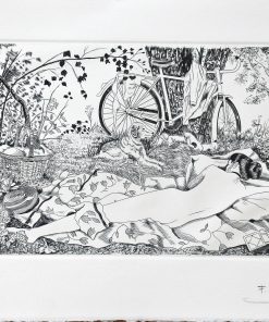 François Marechal - "Descanso" grabado aguafuerte