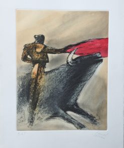 Daniel Merino - "Tauromaquia, pase taurino" grabado aguafuerte