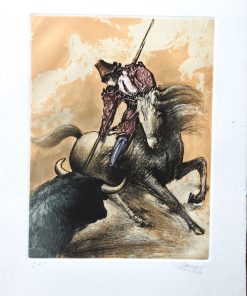 Daniel Merino - "Tauromaquia, suerte de varas" grabado aguafuerte