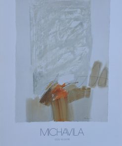 Joaquín Michavila - "Obra reciente" cartel original exposición en Galeria Theo Valencia en 1991