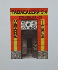 Alfredo Alcain - "Tabacalera S.A." grabado aguafuerte