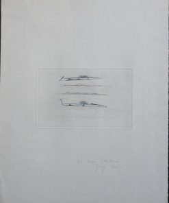Joseph Beuys - "Zirkulationszeit `Urschlitten I" Grabado, con dedicatoria al editor Joan Barberá, enmarcado