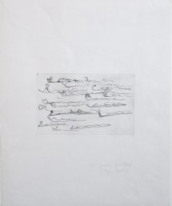 Joseph Beuys - "Zirkulationszeit `Urschlitten I" Grabado, enmarcado, con dedicatoria al editor Joan Barberá