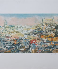 Julián Grau Santos - "Vista de Toledo" grabado aguafuerte