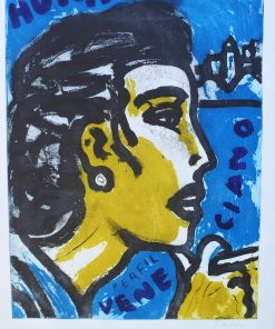 Javier de Juan - "Perfil veneciano" grabado aguafuerte